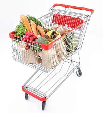 Grocery Cart with bags