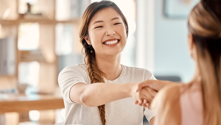 Shaking hands